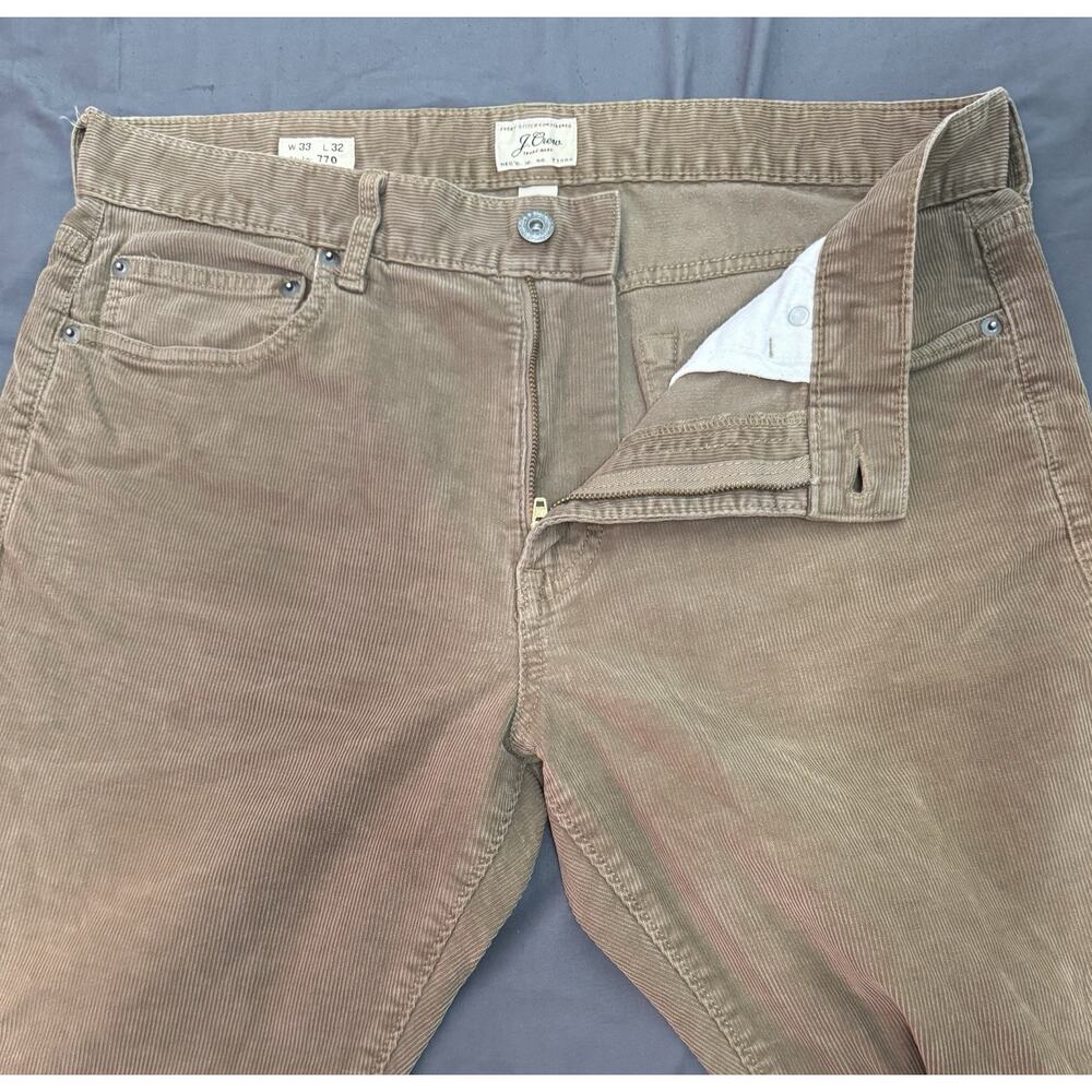 J.Crew Corduroy Pants Men’s 34x30 Brown 5 Pocket Straight Casual - Picture 11 of 13